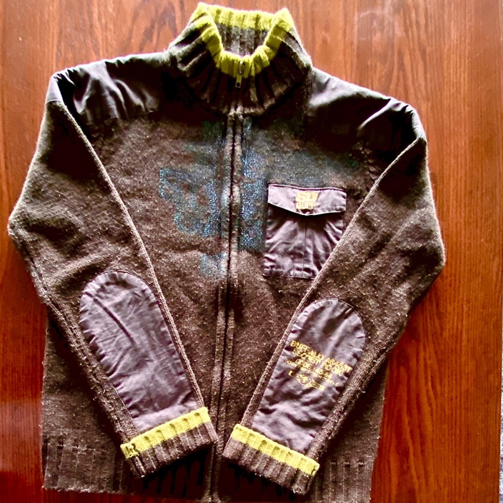 🆓🆓🆓🆓🆓Free Vintage Ribbed Buffalo Zip Cardigan
